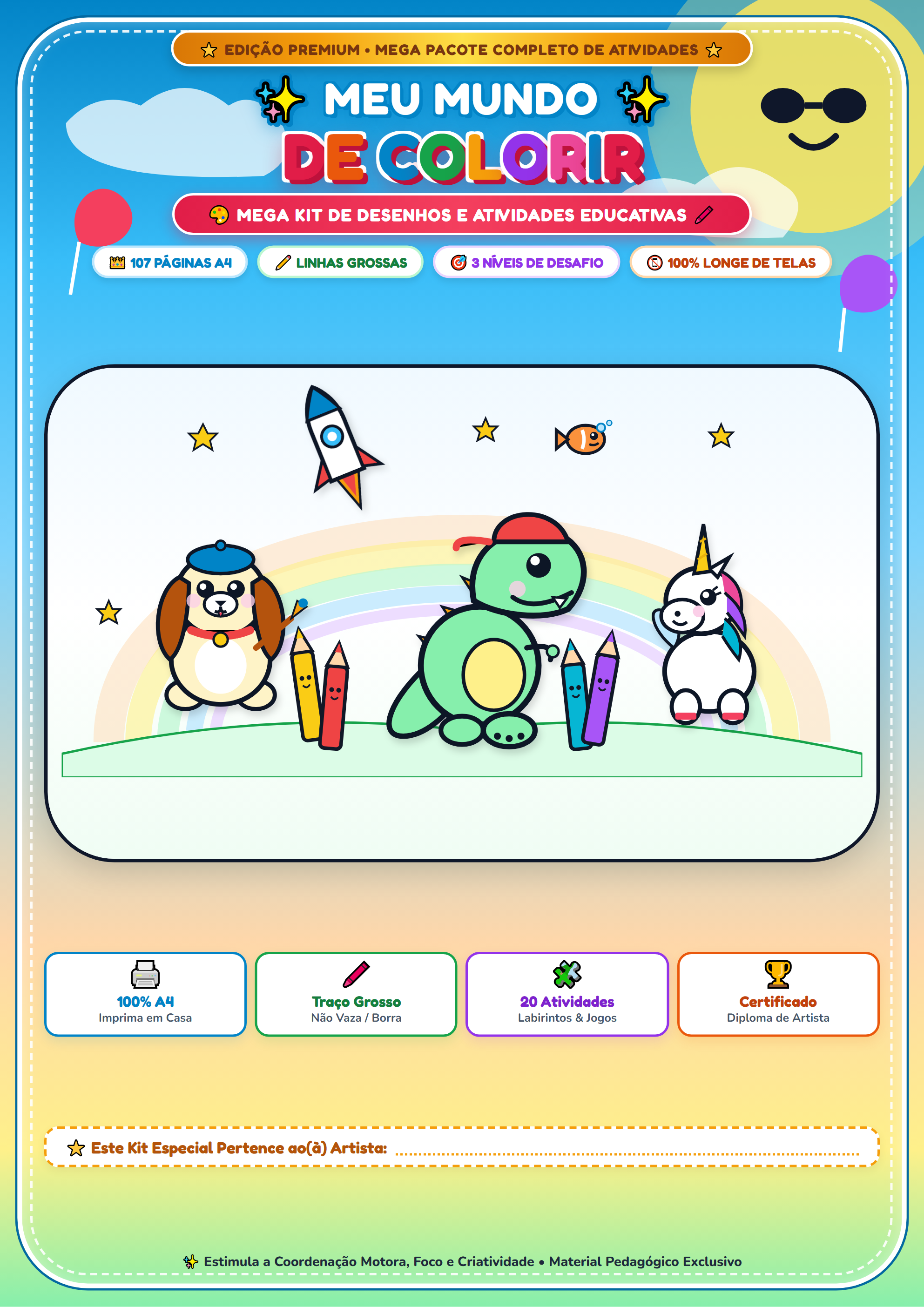 Capa do Meu Mundo de Colorir Mega Kit